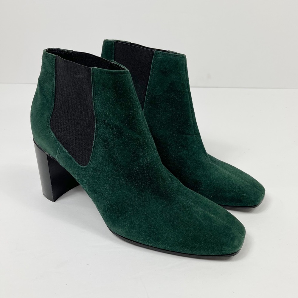 Rag &‎ Bone Aslen Square Toe Green Suede Bootie 40 EU 10 US